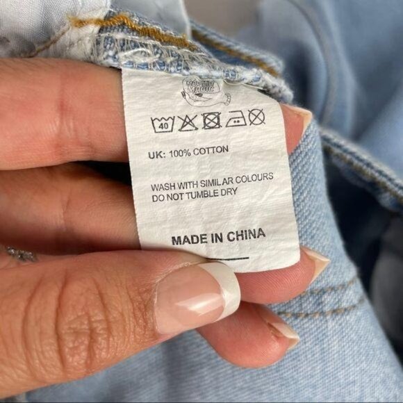 Mad‎ But Magic Kick Flare Jeans w/ Metal Rings Straight Leg High Rise Denim XS - Picture 7 of 9